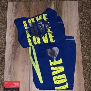 justice sweatshirt and sweatpants set
